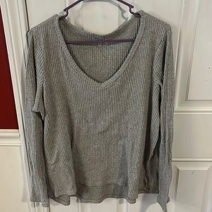 Women’s American Eagle gray ribbed top size large